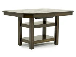New Haven Adjustable Extendable Dining Table & 4 Chairs In Brown