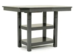 New Haven Counter Height Adjustable Extendable Dining Table & 6 Stools In Brown