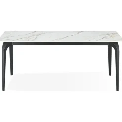 Nicoya Dining Table & 4 Chairs In Black Sintered Stone