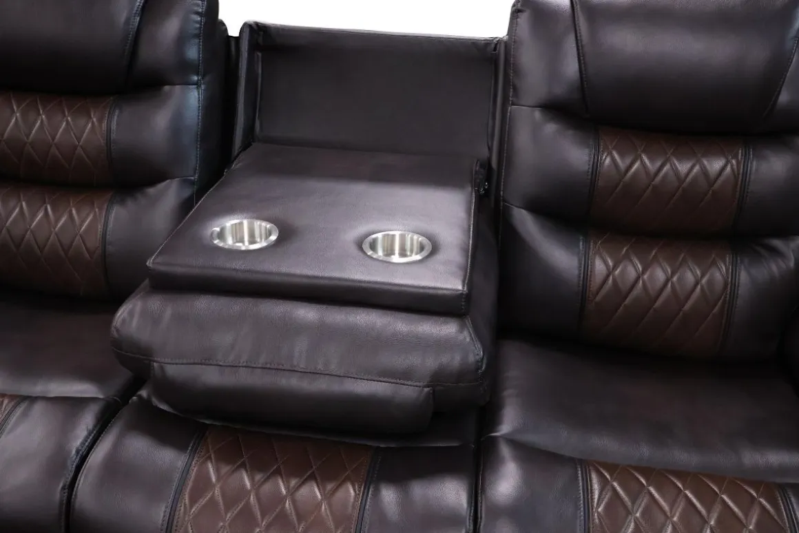 Nikko Reclining Sofa In Brown