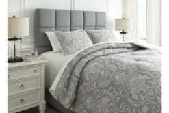 Noel Comforter Set In Gray & Tan, Queen