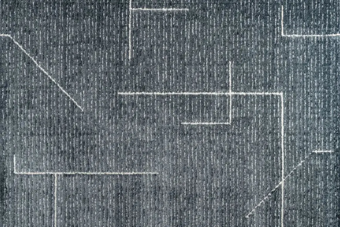Nube Glow Rug In Ash Blue, 5’ X 7’