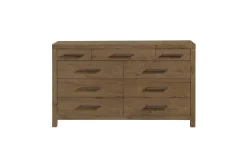 Oaklyn Panel Bed, Dresser, Mirror & Nightstand In Brown, Queen