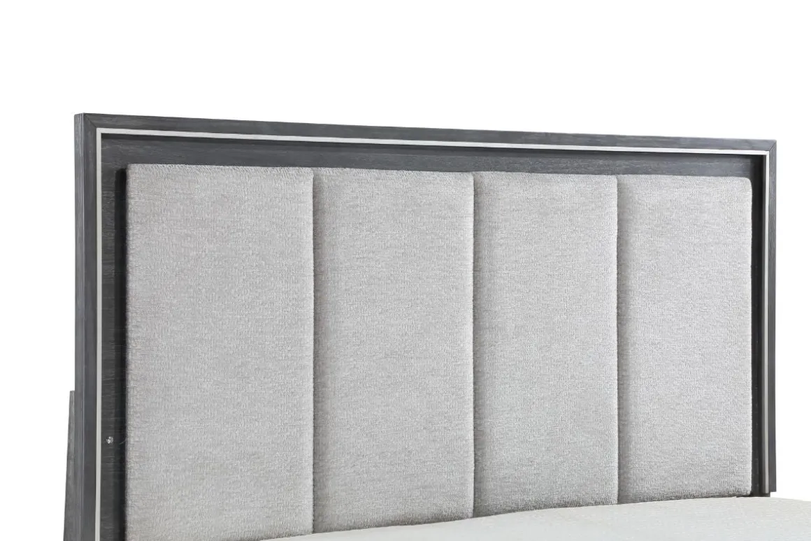 Odessa Panel Bed In Charcoal, Queen