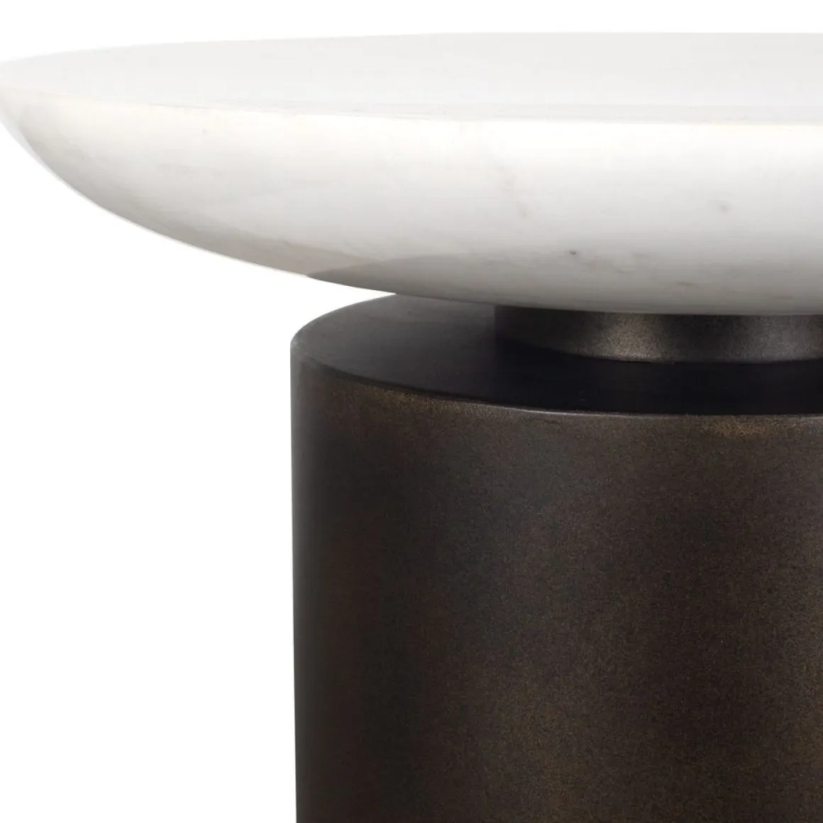 Olso Outdoor Round Accent Table In Brass