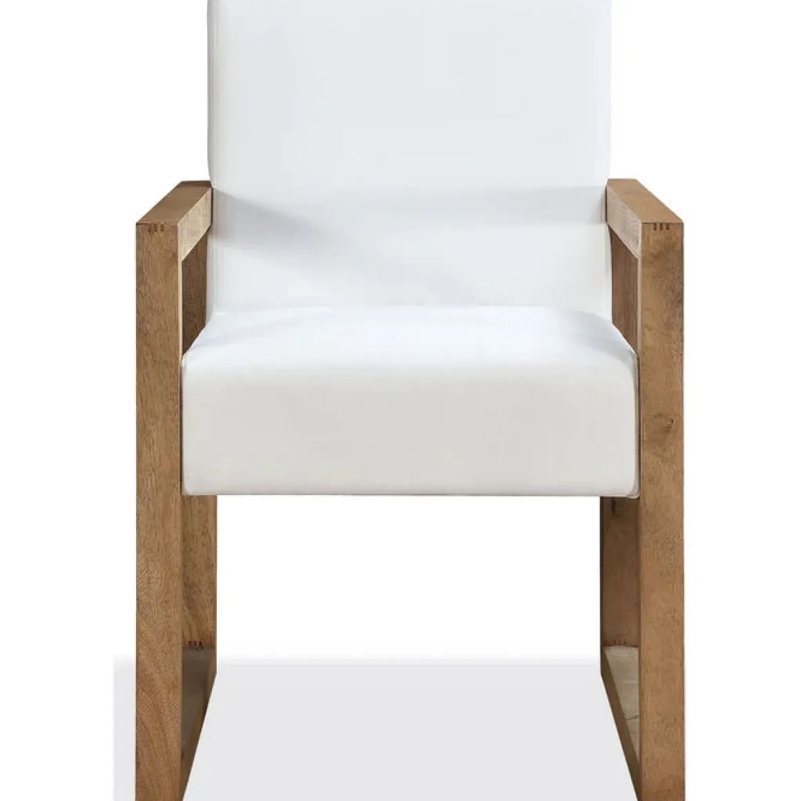 One Upholstered Arm Chair In Bisque, Set Of 2