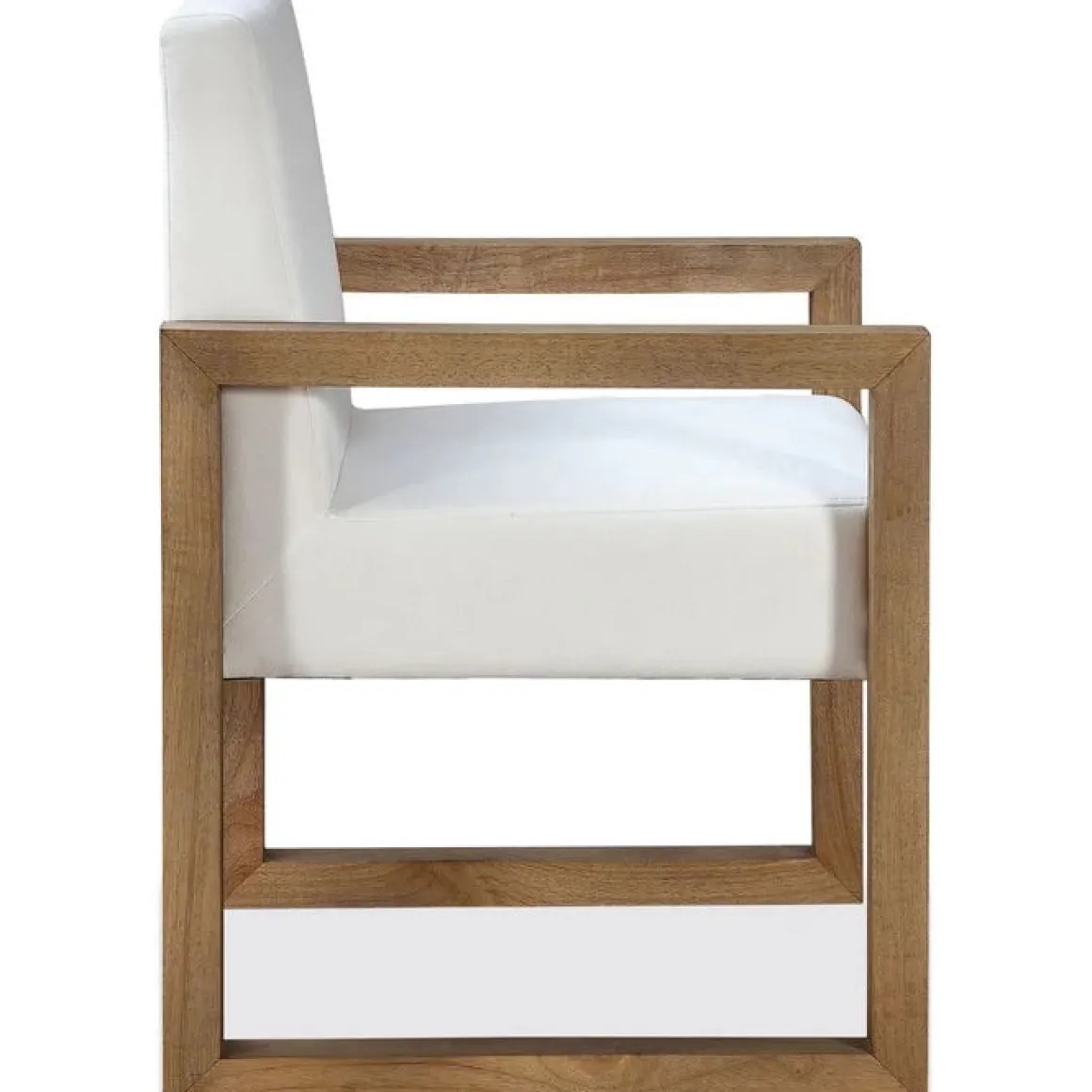 One Upholstered Arm Chair In Bisque, Set Of 2