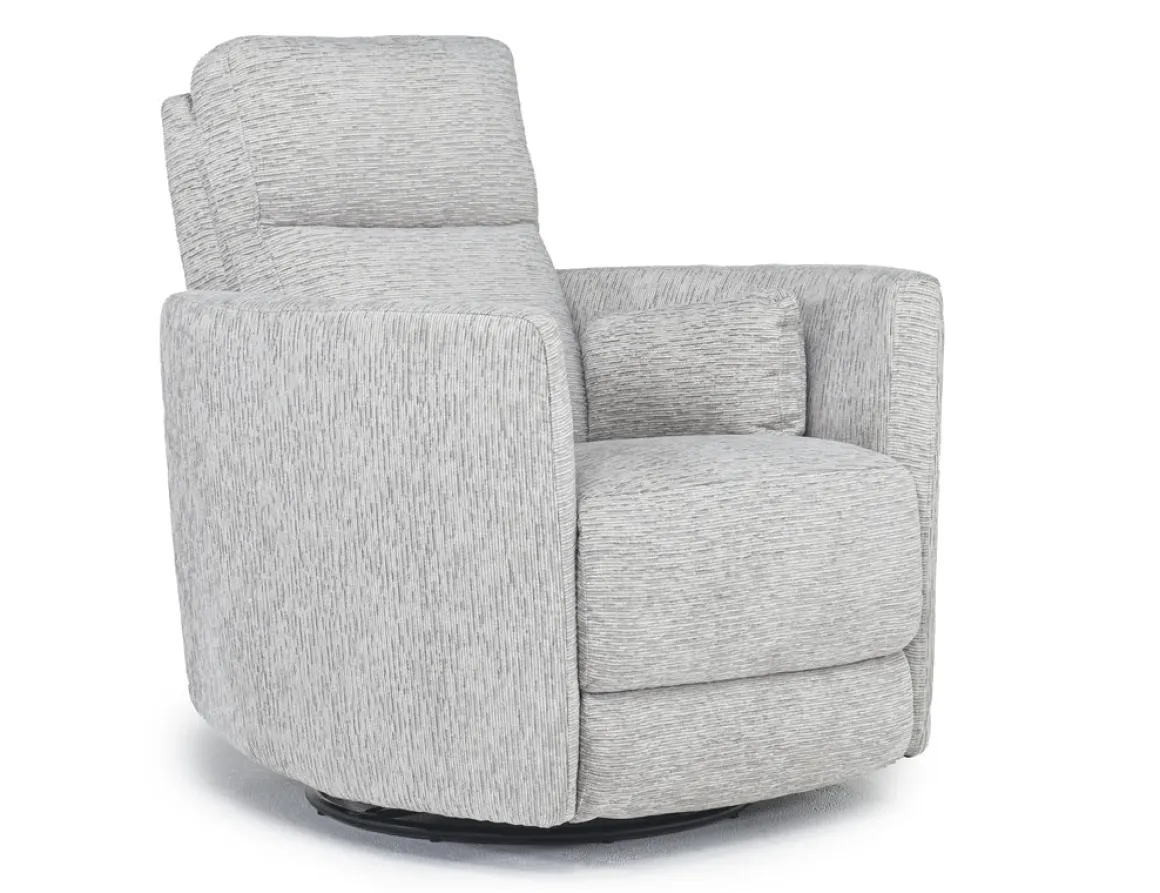 Opal Swivel Gliding Recliner In Dove