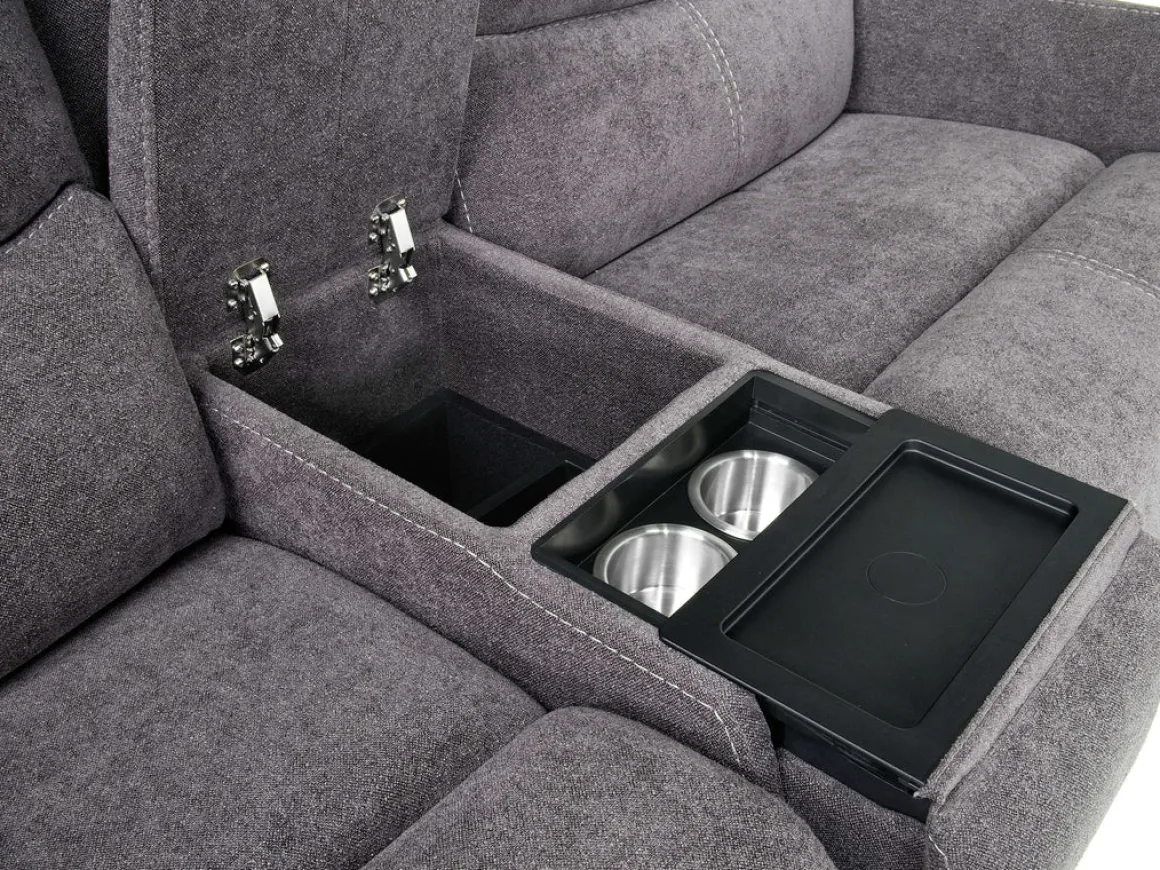 Palencia 6 Piece 3 Power Sectional In Trento Dove