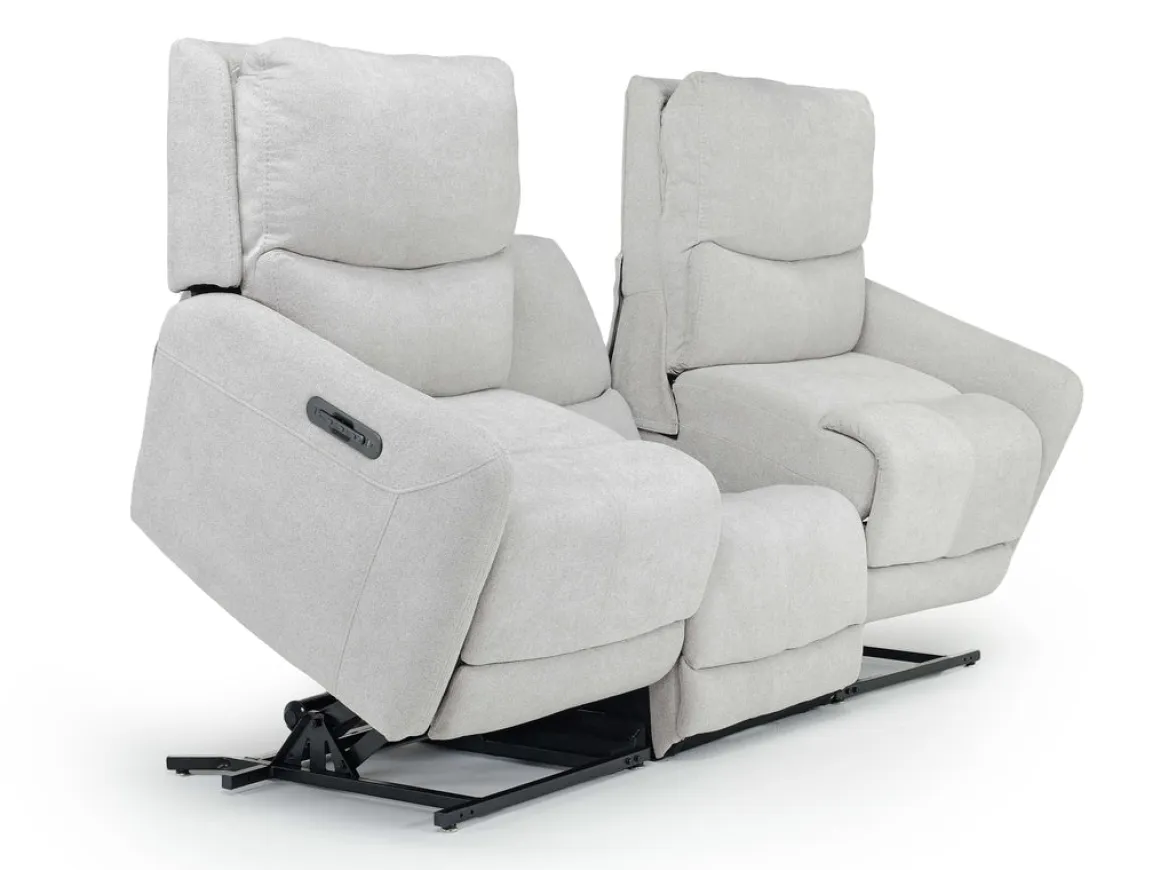 Palencia 3 Power Sofa & Loveseat In Trento Charcoal