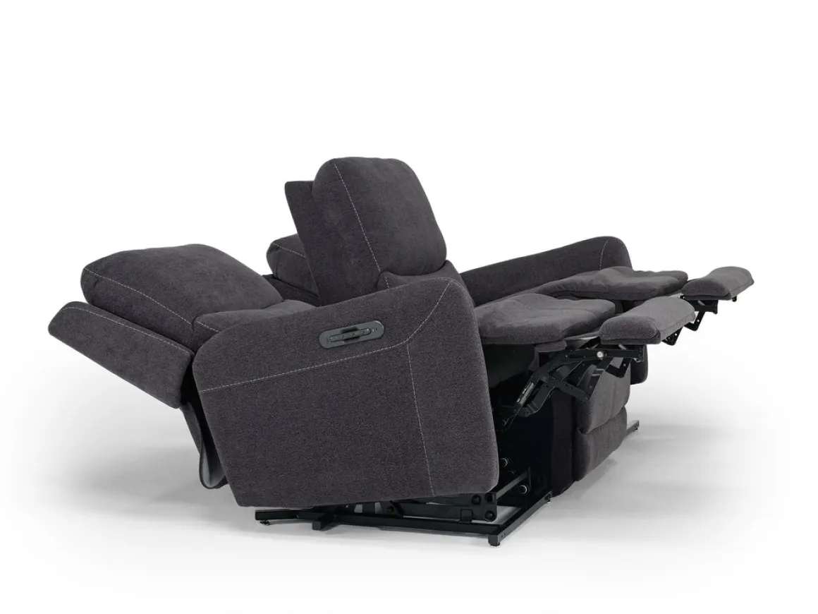Palencia 3 Power Sofa & Loveseat In Trento Charcoal