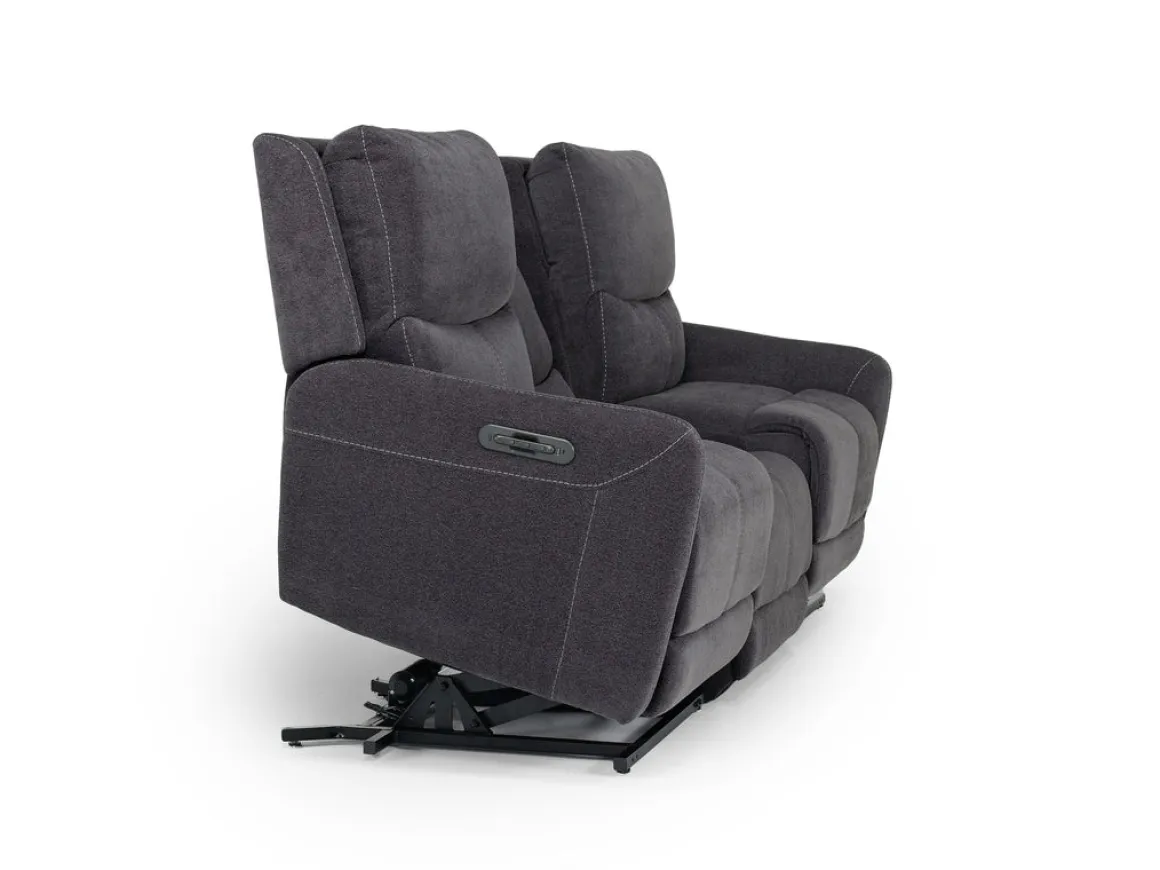 Palencia 3 Power Sofa In Trento Charcoal