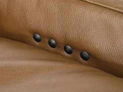 Paradise 2 Power Console Loveseat In Chestnut Leather