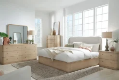 Penny Mirror In Buff Cream