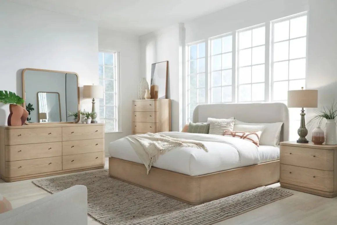 Penny Mirror In Buff Cream