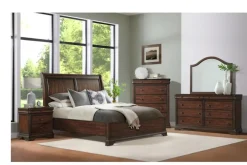 Phillipe Sleigh Bed In Cherry, Queen