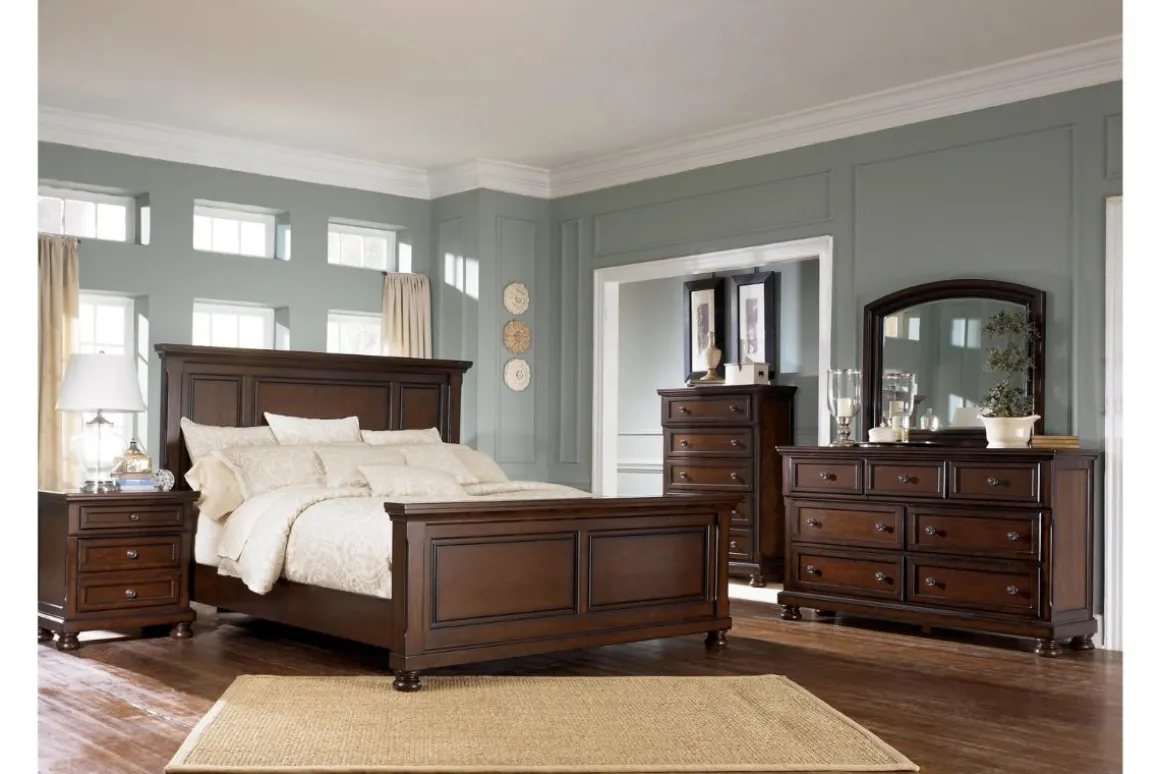 Porter Mirror In Mahogany