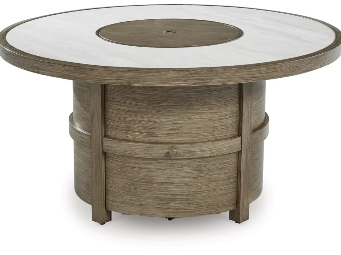 Rainier Outdoor Firepit In Brown/Beige