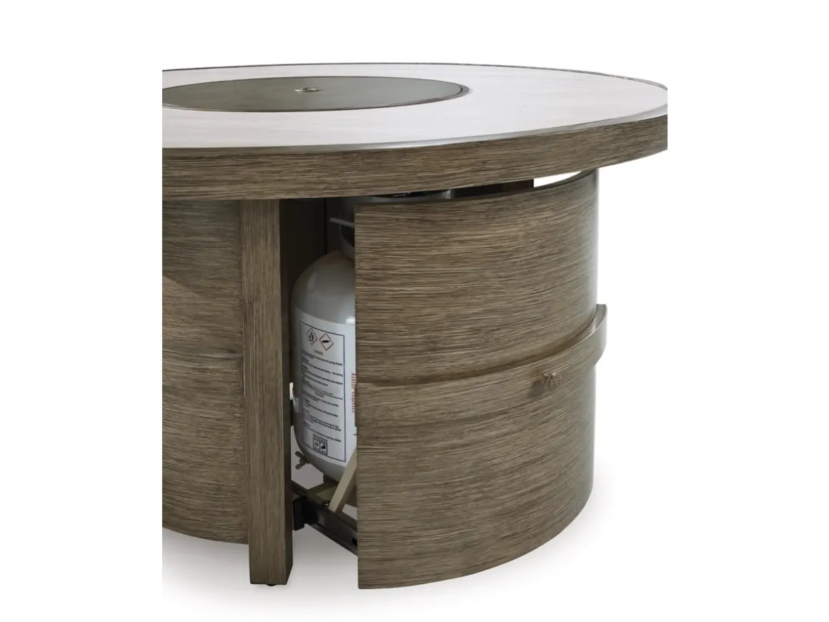 Rainier Outdoor Firepit In Brown/Beige