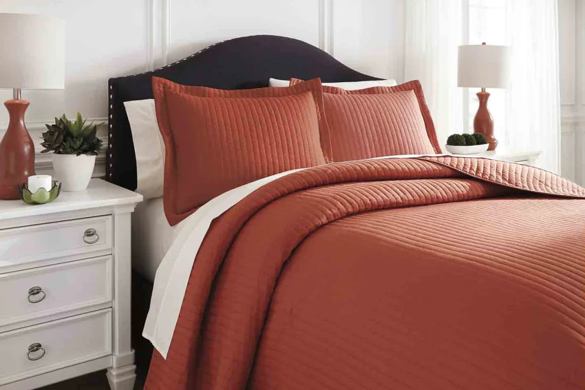 Raleda 3 Piece Coverlet In Navy, Eastern King