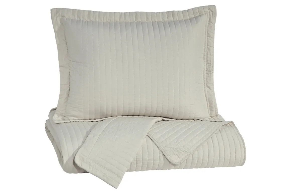 Raleda 3 Piece Coverlet In Navy, Eastern King