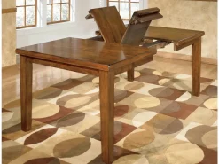Ralene Extendable Dining Table & 6 Chairs In Brown