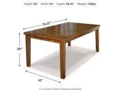 Ralene Extendable Dining Table & 4 Chairs In Brown