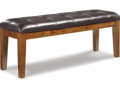 Ralene Extendable Dining Table, 4 Chairs & Bench In Brown