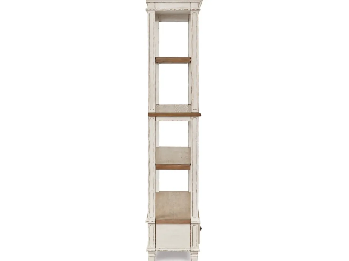 Realyn Bookcase W/ Drawer In White/Brown