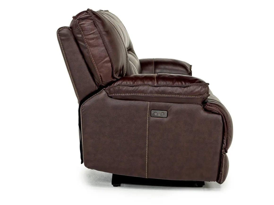 Retreat Power Loveseat In Cognac Leather
