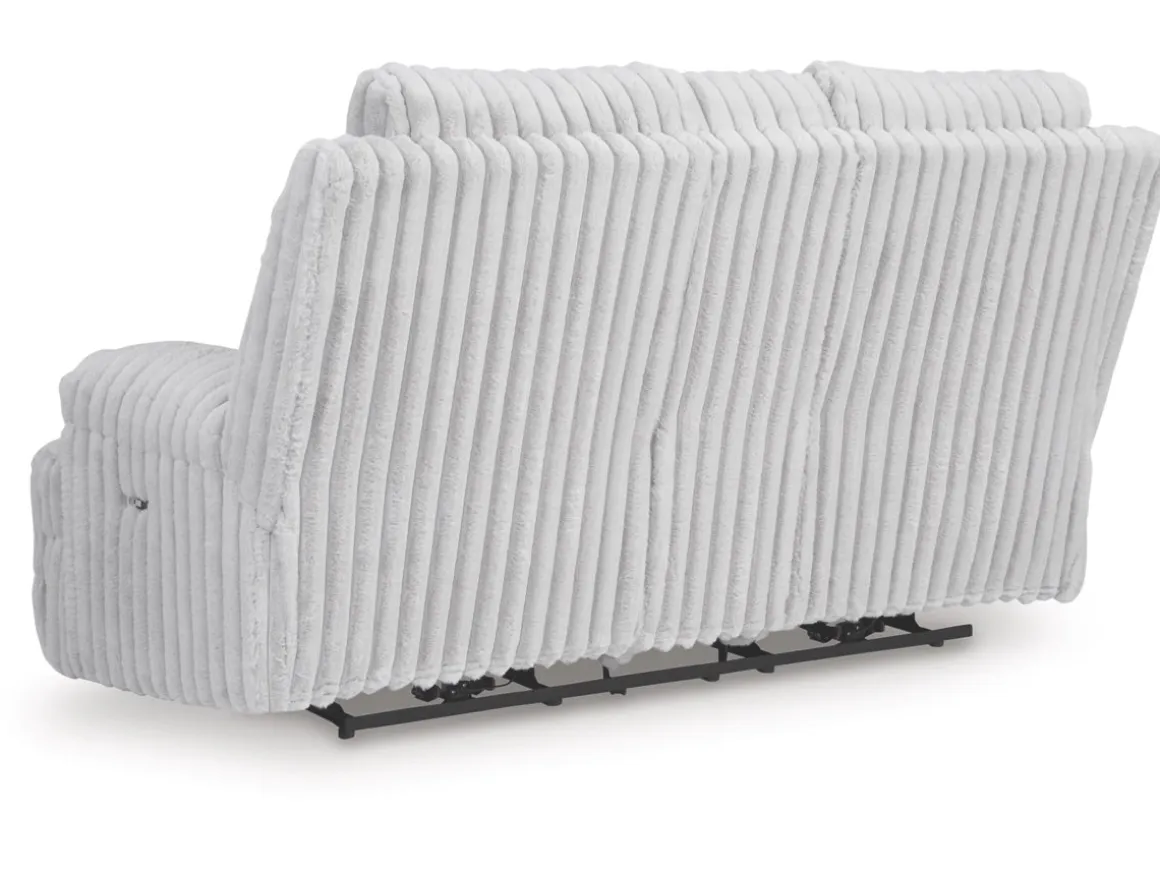 Rhine Falls Power Console Loveseat In Alloy