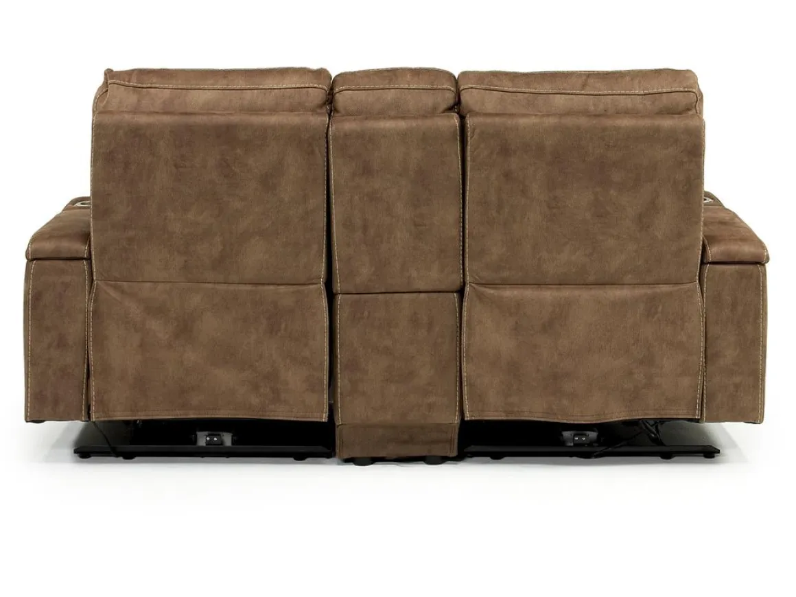 Rhys 2 Power Console Loveseat In Gray
