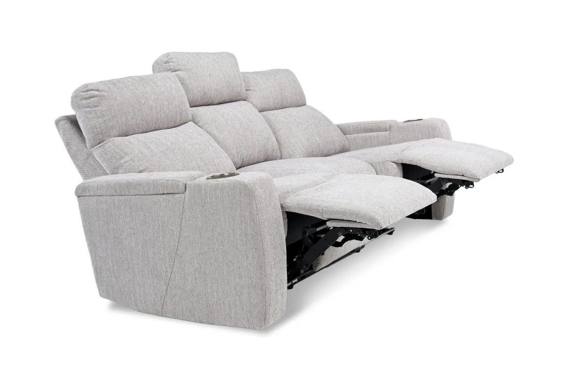 Rhys 2 Power Sofa In Brown