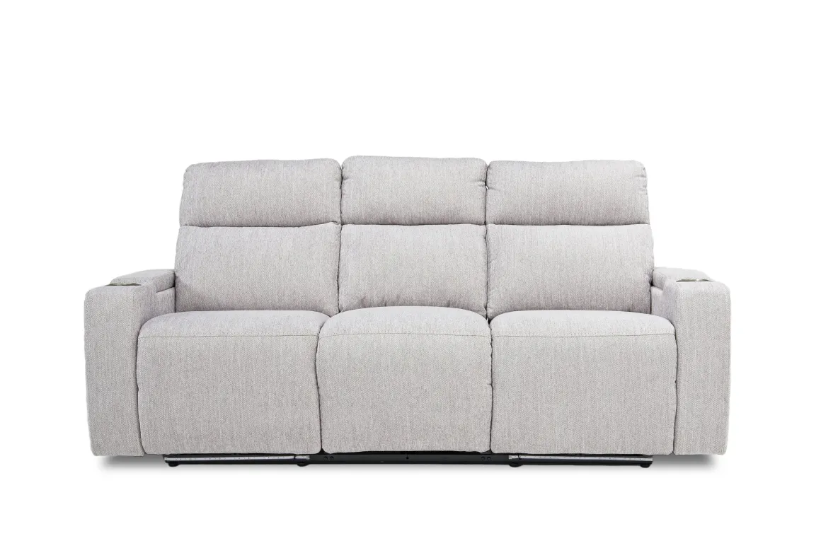 Rhys 2 Power Sofa In Brown