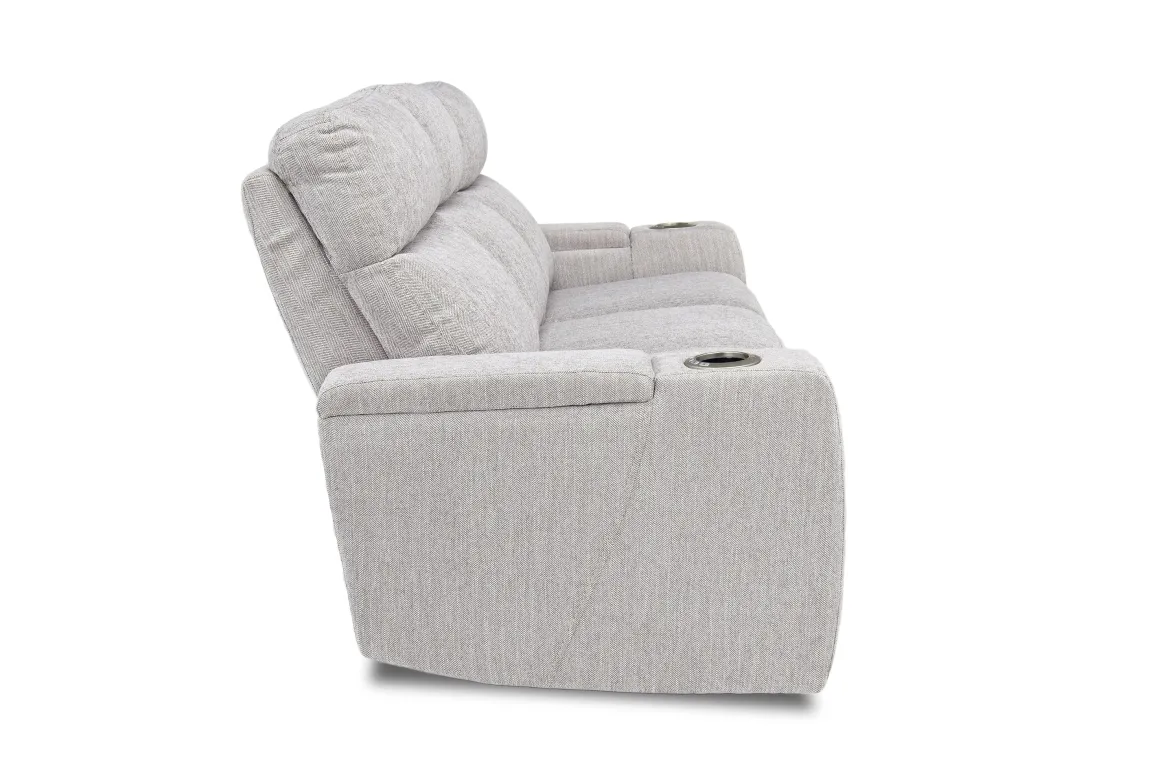 Rhys 2 Power Sofa In Brown