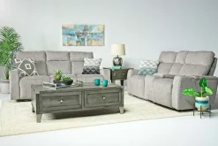Rhys 2 Power Sofa In Brown