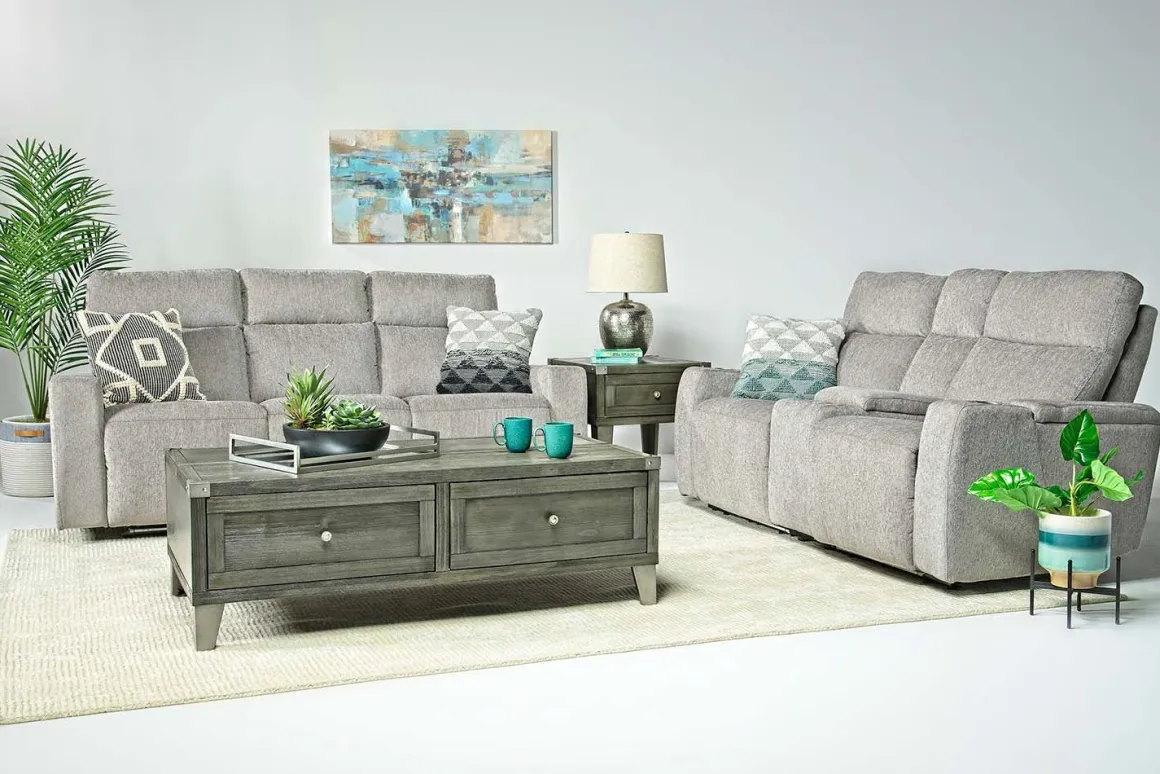 Rhys 2 Power Sofa In Brown