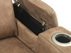 Rhys 2 Power Sofa In Brown