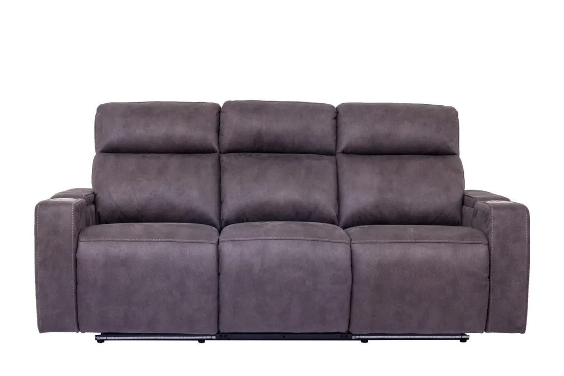 Rhys 2 Power Sofa In Brown
