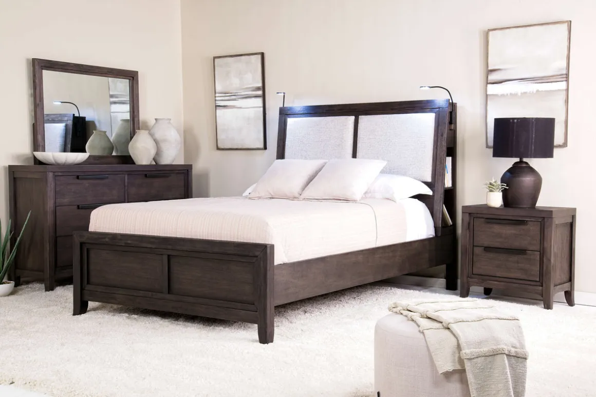Riley Bookcase Bed In Carbonite, Ca King