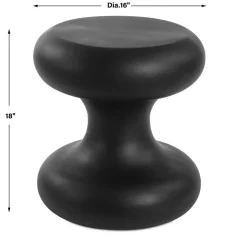 Robles Outdoor Accent Table In Black