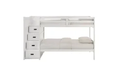 Sami Bunk Bed W/ Storage Steps In Espresso, Twin/Twin, Right Facing