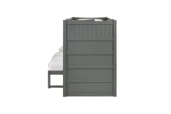 Sami Bunk Bed W/ Storage Steps In Espresso, Twin/Twin, Right Facing