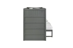 Sami Bunk Bed W/ Storage Steps In Espresso, Twin/Twin, Right Facing