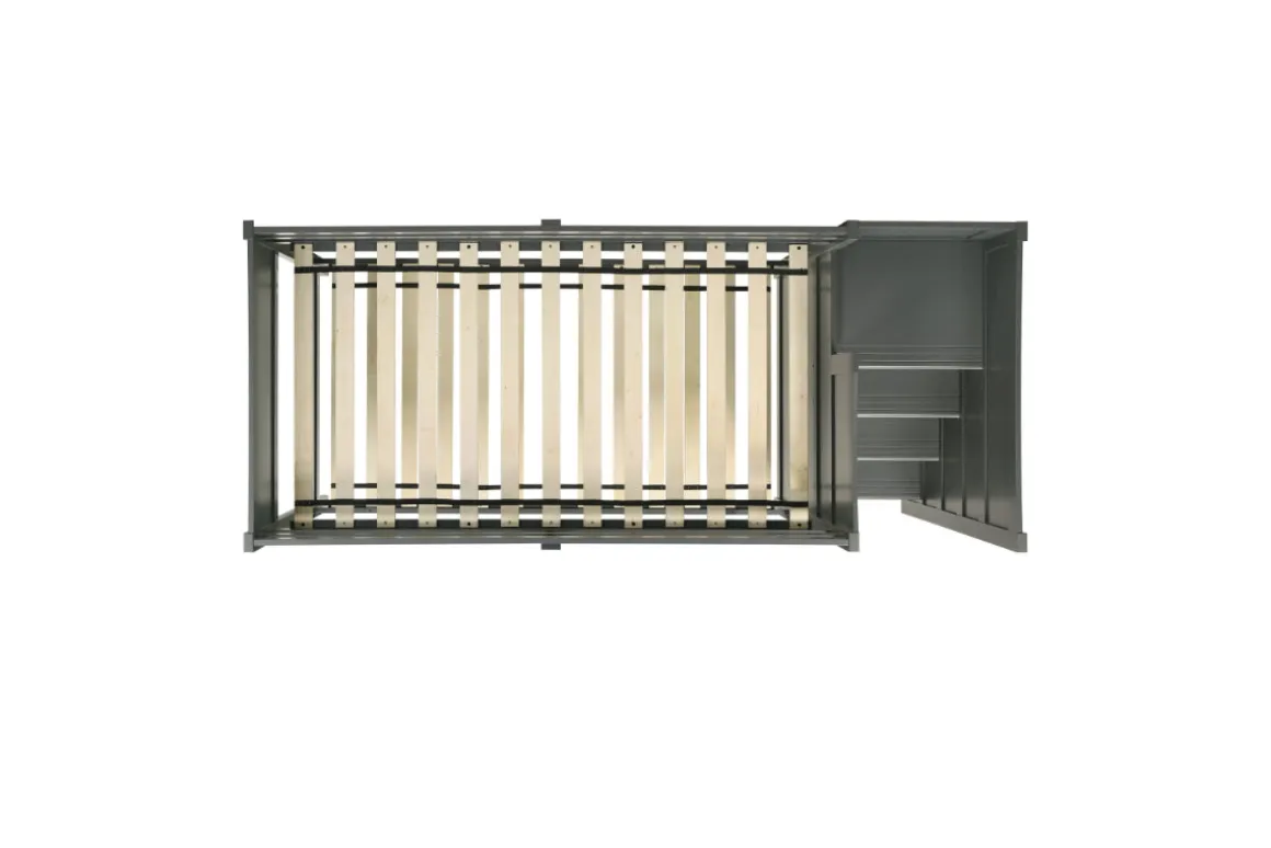 Sami Bunk Bed W/ Storage Steps In Espresso, Twin/Twin, Right Facing