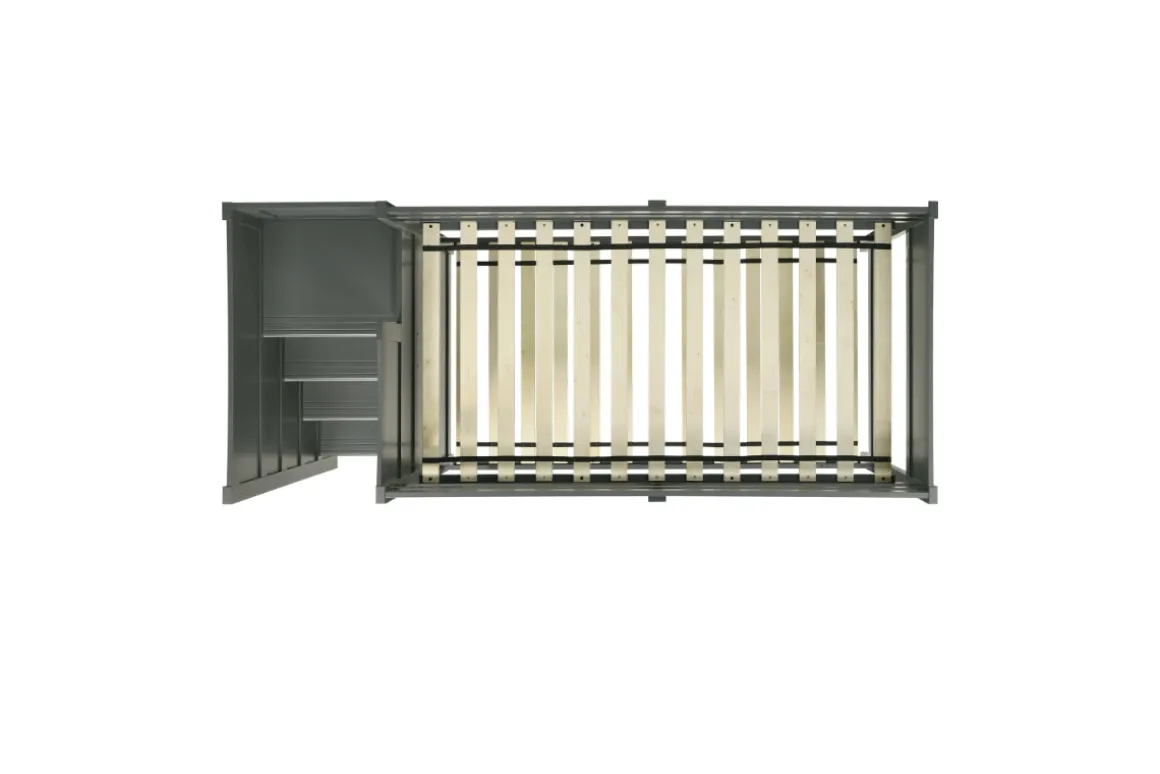 Sami Bunk Bed W/ Storage Steps In Espresso, Twin/Twin, Right Facing