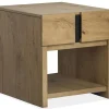 Sawyer Rectangle End Table In Rustic Caramel