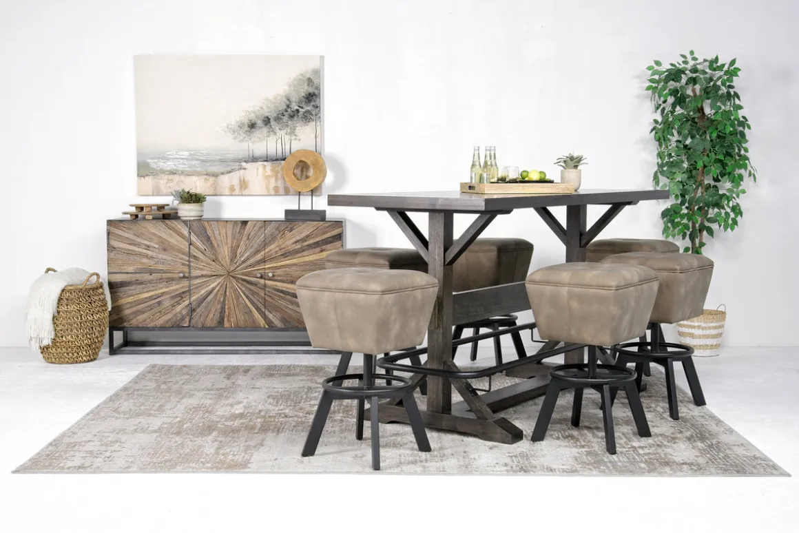 Sequoia Bar Height Dining Table & 6 Stools In Espresso