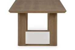 Serene Bay Outdoor Dining Table & 4 Arm Chairs In Dark Brown