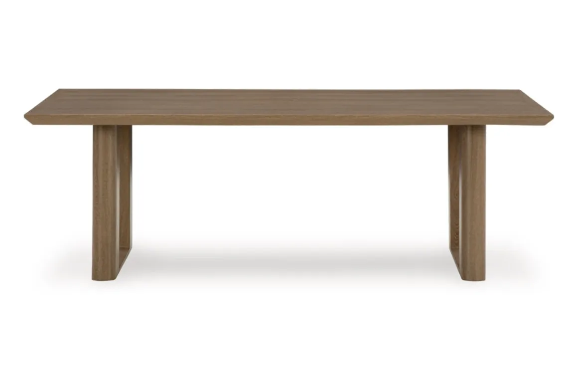 Serene Bay Outdoor Dining Table & 6 Arm Chairs In Dark Brown